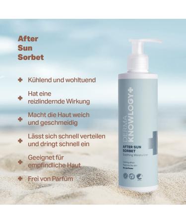 After Sun Sorbet for Face & Body - Hypoallergenic Cooling & Soothing Lotion for Sensitive Skin | Dermaknowlogy 200ml - Buy Online on GoSupps.com