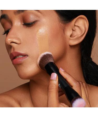 Ruby's Organics Dual Ended Makeup Brush - Multipurpose Foundation Concealer Blush & Powder Tool | Flawless Finish & Cruelty-Free - Buy Online on GoSupps.com