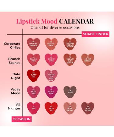 Just Herbs Ayurvedic Creamy Matte Micro Mini Lipstick Kit Lip Hydrating & Moisturizing Lipsticks for Women Suitable All Indian Tones (Pack of 16) - Buy Online on GoSupps.com