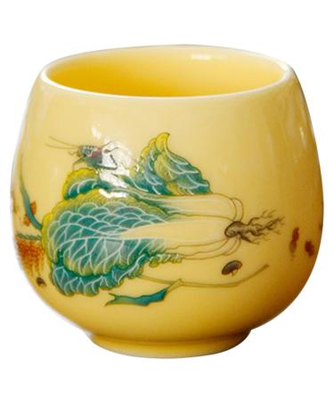 Angoily Ceramic Teacup Japanese Tea Cup Kung Fu Teaware Chinese Tea Cup for Home Hot Drink Cup Office Gem