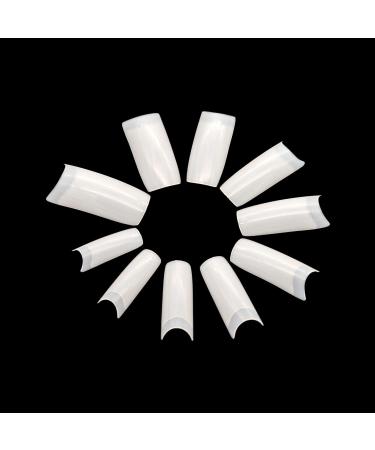Natural False Nails 500 Pieces French Acrylic Nails Artificial Fake Nails False Nail Tip 10 Sizes With Box for Women Girls - Buy Online on GoSupps.com