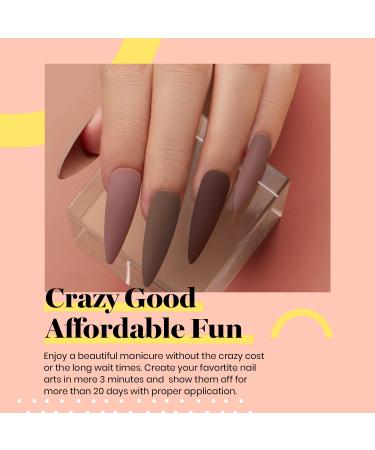 Beetles Gel Nail Polish Kit - Coffee Cafe Collection | Brown Neutral Beige Mauve Color | Soak Off UV LED Lamp | Base Top Coat | DIY Manicure Set for Women - Buy Online on GoSupps.com