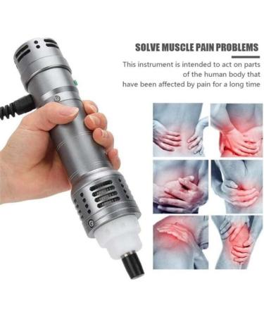GGMWDSN ED Shock Wave Therapy Device | Professional Muscle Stimulator for Pain Relief & Body Shaping | Silver - Buy Online on GoSupps.com