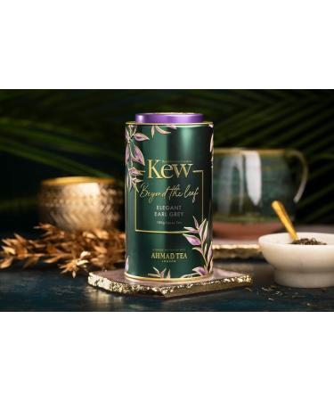 Ahmad Tea & KEW Gardens Elegant Earl Grey Caddy | Black Tea - 100g Loose Leaf Tea - Buy Online on GoSupps.com