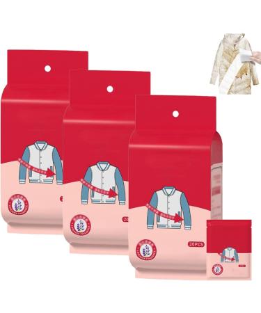 Clothes Stain Removal Wipes Stain Removal Wet Wipes Individual Wrapped Wipes Stain Remover Portable Emergency Stain Removal Wet Wipes for Clothes Fabric Stain Etc (3Bag(60Pcs))