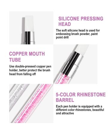 Buy SIOPPKIK 5pcs GEL Nail Art Pen Set - Silicone Head Carving Brushes & Acrylic Handle - Perfect for Salon & DIY Nail Art - Buy Online on GoSupps.com