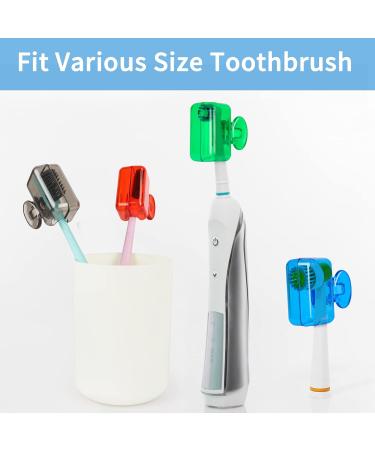 4 Pack Portable Toothbrush Covers - Travel, Camping, Home - Blue, Green, Gray, Red - Buy Online on GoSupps.com