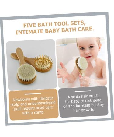 TOYANDONA 1 Set Baby Bath Set - Hair Scalp Brushes, Massager, Wool Comb for Kids and Newborns - Buy Online on GoSupps.com