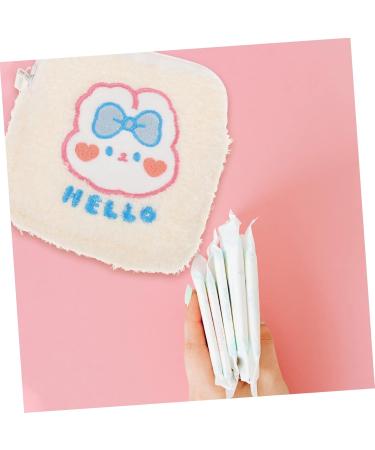 Shop Lurrose Decorative Napkin-Storage Bag | Multi-purpose Travel Bag for Women | Cute White 13x13cm Upholstery Pocket Wet Bag - Buy Online on GoSupps.com