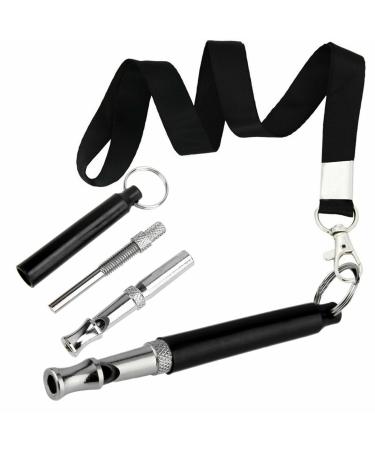 MART Deals LTD Stainless Steel Dog Whistle with Lanyard - Adjustable Frequencies Whistles for Recall and Pet Behavior Control - Neck Strap Dog Training Assistant for Barking Control