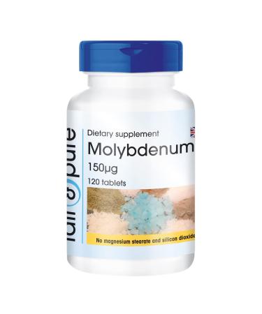 Fair & Pure - Molybdenum Supplement - 150mcg - Sodium Molybdate - Vegan - 120 Tablets