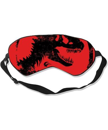 Dinosaur Logo Sleep Eye Mask for Sleeping Contoured Eyemask Silk Best Night Blinder Eyeshade for Men Women Kids