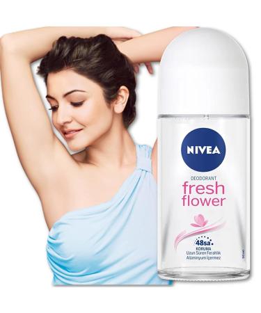 Nivea Fresh Flower Deodorant Roll-On 50ml - Aluminum Free - Buy Online on GoSupps.com