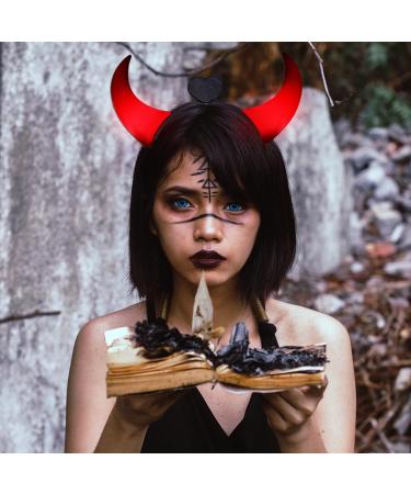 FOMIYES Halloween Headbands: Devil Horns Headband - Red Luminous Devil Horns Hairband LED Light Halloween Costume for Women Men Girls Halloween Party Cosplay Supplies - Buy Online on GoSupps.com