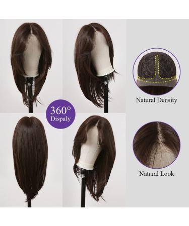 HAIRCUBE Long Brown Lace Wig - Middle Part Natural Style for Daily Wear - Buy Online on GoSupps.com