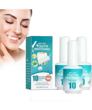 Tooth Paint 15ml Teeth Whitening Gel Instant Teeth Whitening Paint Gel Color Correcting for Tooth Stain Removal (3Pcs)