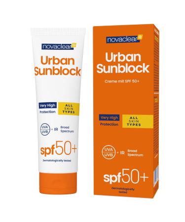 Equalan Pharma Europe Novaclear Cream with 50+ SPF for face and body cream against UVA UVB IR rays 125 ml very high sun protection dermatologically tested no fragrance composition