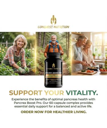 Conquest Nutrition Pancrea Boost Pro Pancreas Support Complex. Best All-Natural Herbal Supplement to Support Healthy Pancreas Function. High Potency Detox Formula. Vegan Non-GMO - 60 Veggie Caps - Buy Online on GoSupps.com
