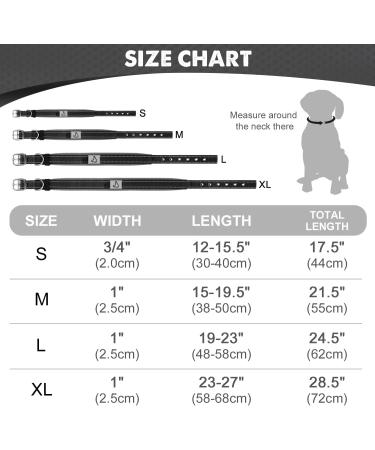 Joytale Softly Padded Neoprene Dog Collar for Medium Dogs - Reflective Nylon Wide Collar Black (1 Pack) - Buy Online on GoSupps.com