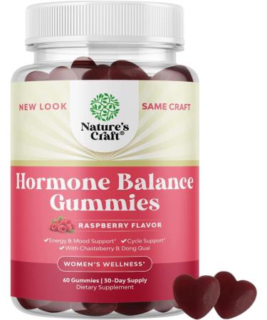 Hormone Balance for Women of All Ages PMS Gummies and Cycle Support Supplements for Women with Vitamin B6 and Dong Quai Gummy Vitamin - Menopause Relief Mood Support Supplement PMS Support for Women