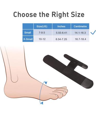 Kids Toe Walking Brace - AFO Foot Drop Corrector for Women & Men - Adjustable Toe Strap - Black (S-Pair) - Buy Online on GoSupps.com