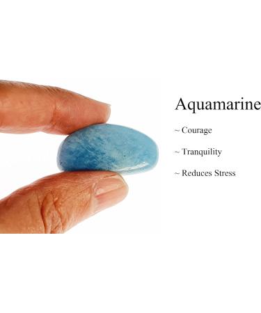 Avalon Aquamarine Tumblestone Crystal - Meditation Courage Peace Tranquillity - Crystal Gemstone Therapy - Buy Online on GoSupps.com