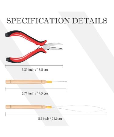 Neitsi Microlinks Hair Extensions Kit - 200PCS Silicone Rings & Tools for Easy Installation (Brown) - Buy Online on GoSupps.com