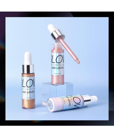KISSIO Liquid Highlighter - Versatile Illuminator for Face and Body - Cruelty Free - 0.5 fl.oz. - Pearl White - Buy Online on GoSupps.com