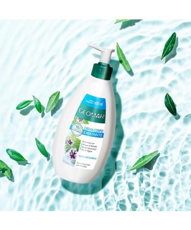 GEOMAR | Moisturizing Body Cream Enriched with Aquatic Mint Hyaluronic Acid Tris Algae 95% Natural Origin Made in Italy 400 ml - Buy Online on GoSupps.com