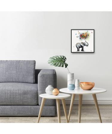 Yidepot Cute Cat Canvas Wall Art | Funny Kitty-Cat Babies Painting | Black Wood Frame | Girl's Bedroom Decor | 30x30CM Framed - Buy Online on GoSupps.com