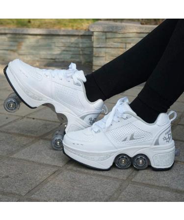 CHSSIH Roller Skates for Women Shoes with Wheels for Girls Kick Rollers Shoes Retractable for Boys  Adult Parkour Quad Roller Shoes Inline Skates Children'sOutdoor Skates A 4 - Buy Online on GoSupps.com