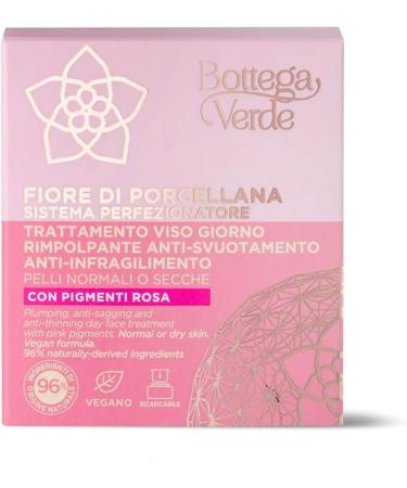  Bottega Verde Bottega Verde - Porcelain Flower - Perfecting System - Day Facial Care - Plumping anti-draining and anti-fragile - with pink pigments (50 ml) - normal or dry skin - Buy Online on GoSupps.com