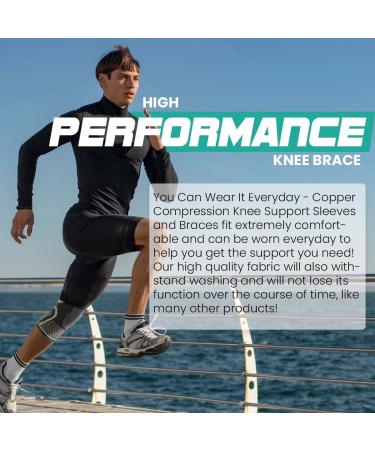 MODVEL 2 Pack Knee Brace | Compression Sleeve for Men & Women | Support for Running | Medical Grade Knee Pads for Meniscus Tear, ACL, Arthritis | Joint Pain Relief | X-Large High-Copper - Buy Online on GoSupps.com