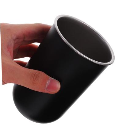 Alipis Stainless Steel Mouthwash Cup - Reusable Rustproof Bathroom Cup for Students | Double Layer Toothbrush & Toothpaste Holder - 12x8cm Black - Buy Online on GoSupps.com