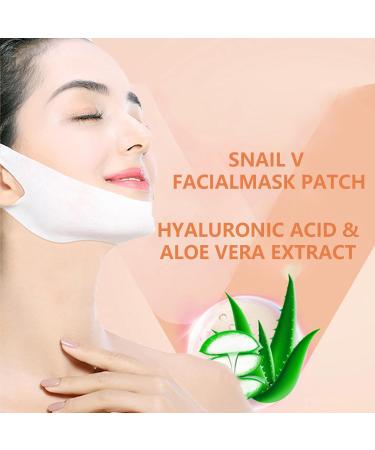 Snail Mucin Face Masks V-shape Facial Moisturizing Firming Mask Double Chin Reducer Collagen Mask Skincare Chin Mask for Skin Firming & Tightening Moisturizing Face Slimmer - Buy Online on GoSupps.com