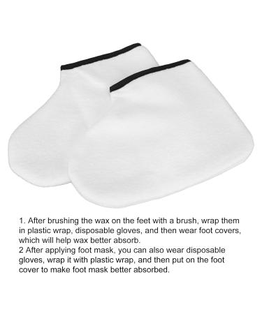 Paraffin Wax Refill Feet - 2 Pack Thick Terry Cloth Spa Booties for Hot Wax | Best for Men & Women - Buy Online on GoSupps.com