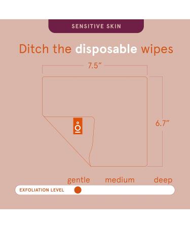 Cleanlogic Exfoliating Dual-Texture Face Cloths for Sensitive Skin - Vegan Assorted Colors Removes Makeup & Dirt - Pack of 3 - Buy Online on GoSupps.com
