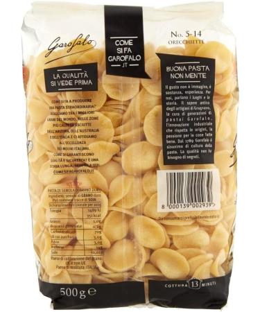  Italian Gourmet E.R. Garofalo Orecchiette No. 5-14 Pack of 10 Neapolitan durum wheat semolina with 500g of IGP pasta + 400g Italian Gourmet Polpa - Buy Online on GoSupps.com