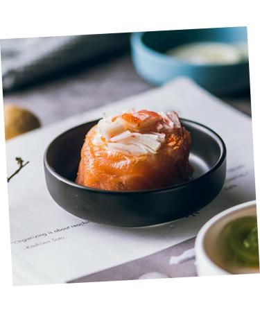 MAGICLULU 8 Pcs Sauce Dish Vinegar Dish Sauce Serving Sauce Bowls Relish Plate Small Ceramic Bowl Soy Sauce Dish Ingredient Bowls for Prep Sauce Seasoning Dish Fruit Seasoning re-usable 9X9X2.5CMx4pcs Blackx4pcs - Buy Online on GoSupps.com