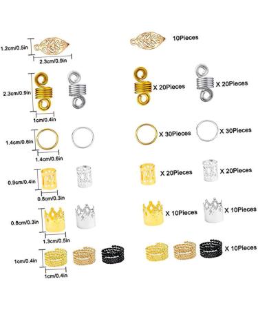 FOMIYES 4 Boxes Wig Dreadlock Pendant Hair Braiding Jewelry Hair Braids Rings Diy Hair Cuffs Beads for Hair Dreadlock Cuffs Hair Rings Dreadlocks Wire Tibetan Silver Accessories Alloy - Buy Online on GoSupps.com