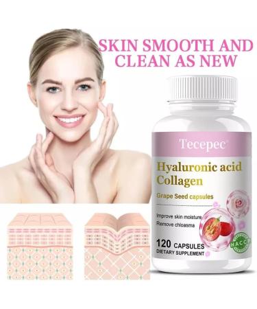 Marine Collagen 1000mg with Vitamin C Hyaluronic Acid - Skin Bones Joints - Buy Online on GoSupps.com