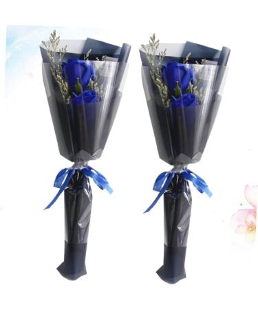 ABOOFAN 6 Pcs Flower Soap Bouquet Artificial Rose Flower Scented Rose Bouquet Rose Flower Soap Graduation Flower Bouquet Everlasting Flower Rose Flower Gift Carnation Decorate Delicate Bluex3pcs 34x12x6cmx3pcs - Buy Online on GoSupps.com
