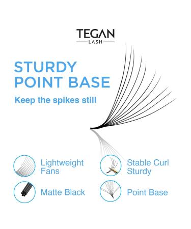 TEGAN LASH 500 Promade Fans - Volume Eyelash Extensions | Handmade Loose False Eyelashes | 3D to 16D | 0.03/0.05/0.07 Thickness | C/CC/D Curl | 9-15mm Length - Buy Online on GoSupps.com