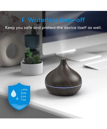 Meross Smart WiFi Essential Oil Diffuser - Apple HomeKit, Alexa & Google Home Compatible - Ultrasonic Aromatherapy & Mist Humidifier with Voice Control & RGB Light - Dark Wood Grain - Buy Online on GoSupps.com