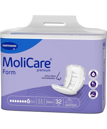 Molicare Premium Form 8 Drops for Severe Incontinence | Maximum Safety & Discretion for Men & Women | 4x32 Pieces - Perfect with Molicare Fixing Pants - Buy Online on GoSupps.com