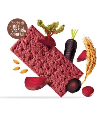  Italian Gourmet E.R. Misura Whole Grain Crackers Pack of 12 whole grain crackers with beetroot and black carrot 15% fiber and 100% whole wheat flour 385g + gourmet Italian polpa 400g - Buy Online on GoSupps.com