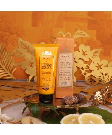 Kama Ayurveda Natural Sun Protection SPF-21 60ml - Broad Spectrum Sunscreen - Buy Online on GoSupps.com