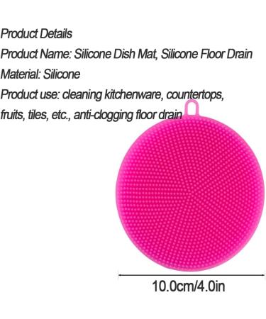 Multi-Purpose Dishwashing Silicone Cleaning Mat Kitchen Household Pot Washing Cleaning Brush Fruit Washing Silicone Scouring Pad (A-1pc) - Buy Online on GoSupps.com