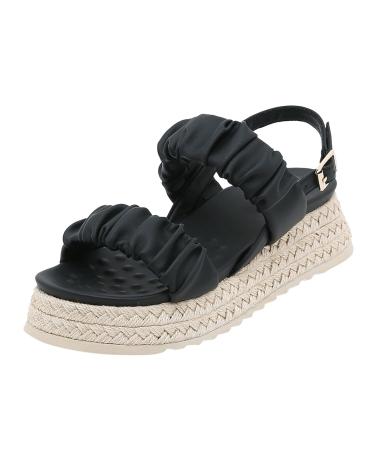 XTZYGLFD New summer women platform sandals fashion outside t buckle beach casual sandals slippers for women and female summer sandals black 5 UK Narrow