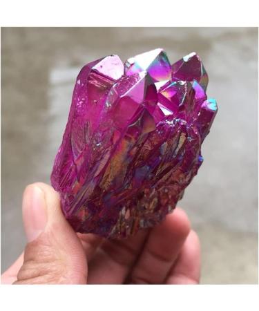 Natural Crystal Rough Rose red electroplated Crystal Gemstone Cluster Flower Reiki Crystal Stone for Home deocr Stone Mineral Specimen - Buy Online on GoSupps.com